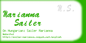 marianna sailer business card